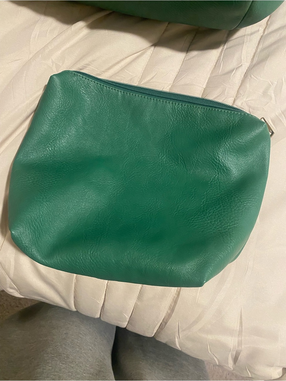 Anthropologie Green Leather Tote Bag - Picture 3 of 6